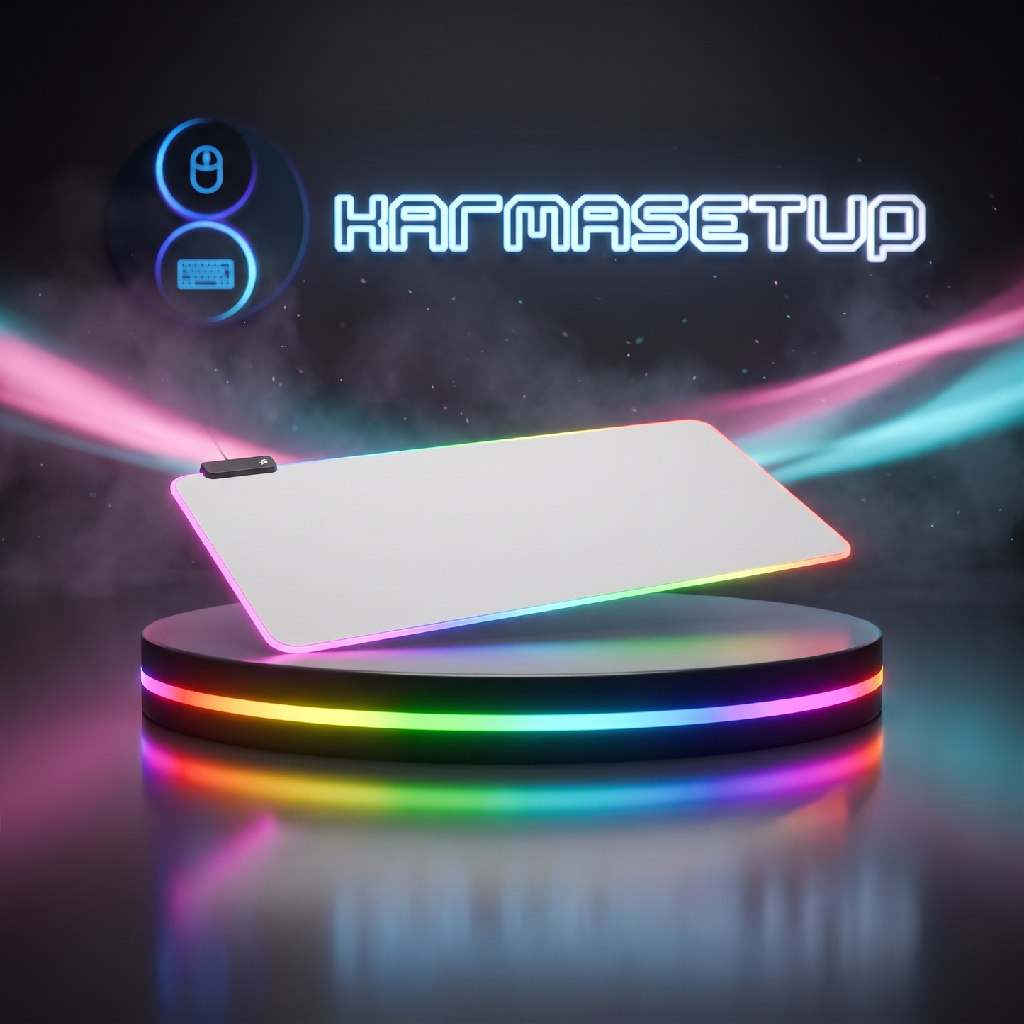 LED Mousepad RGB White Lux