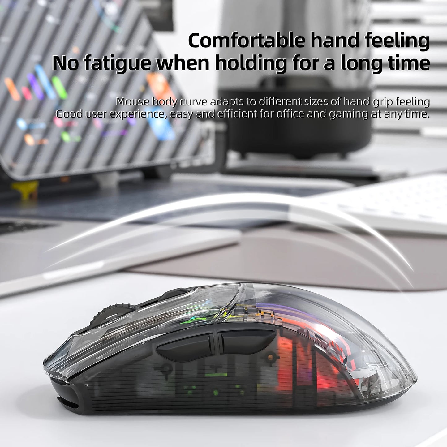 X2 Pro Wireless Gaming Mouse RGB, Tri-Mode Bluetooth, Silent Click, Battery Display, Magnetic Charging Dock