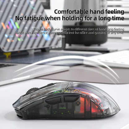 X2 Pro Wireless Gaming Mouse RGB, Tri-Mode Bluetooth, Silent Click, Battery Display, Magnetic Charging Dock