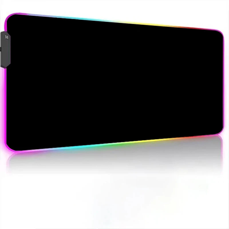 White and Black LED Mousepad RGB Gaming Mouse Pad Game Accessorie Backlit Desk Mat Computer Keyboard Mice Mat XXL Large Mausepad
