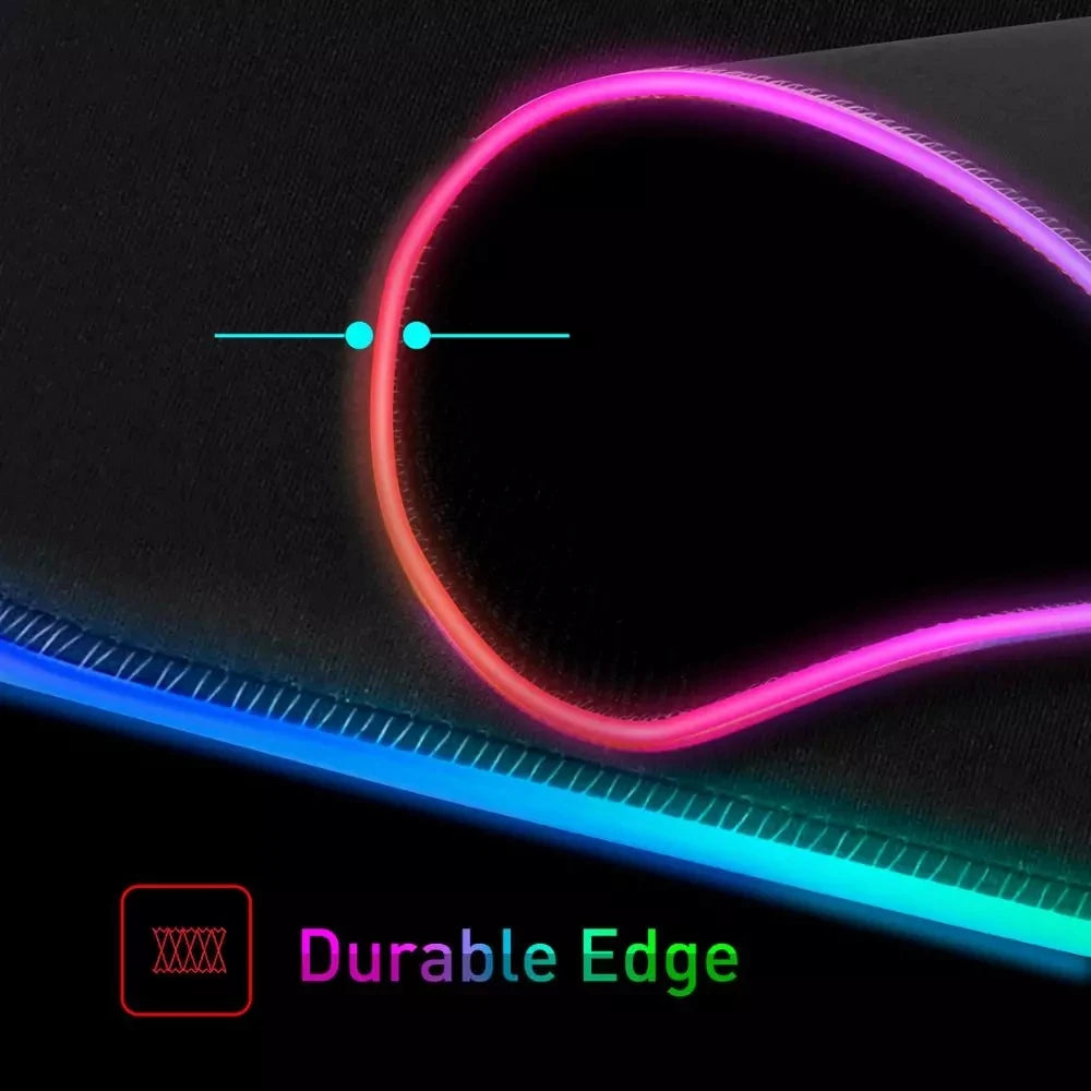 White and Black LED Mousepad RGB Gaming Mouse Pad Game Accessorie Backlit Desk Mat Computer Keyboard Mice Mat XXL Large Mausepad